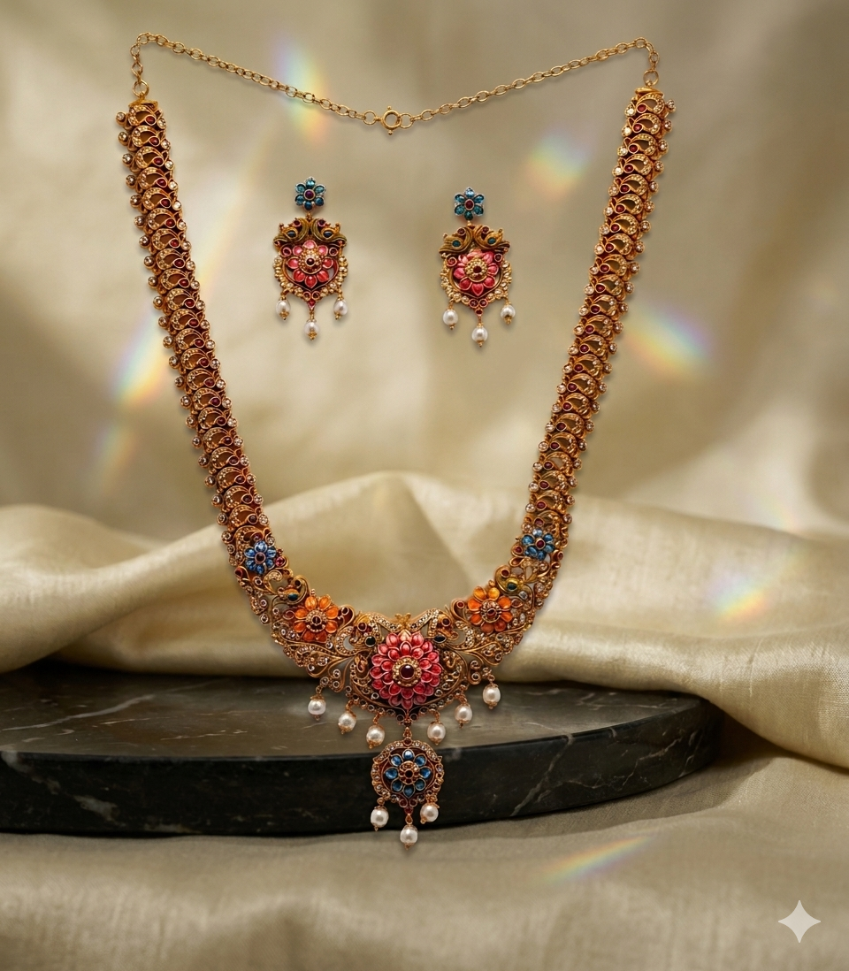 Navya Floral Necklace Set