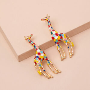 Rainbow Giraffe Brooch