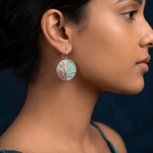 Larger Disc Earrings in a Bohemian Ethnic Style