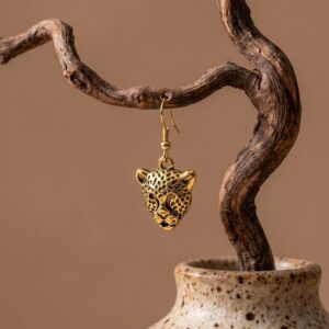 Lopard Head Earrings with a European 3D Style