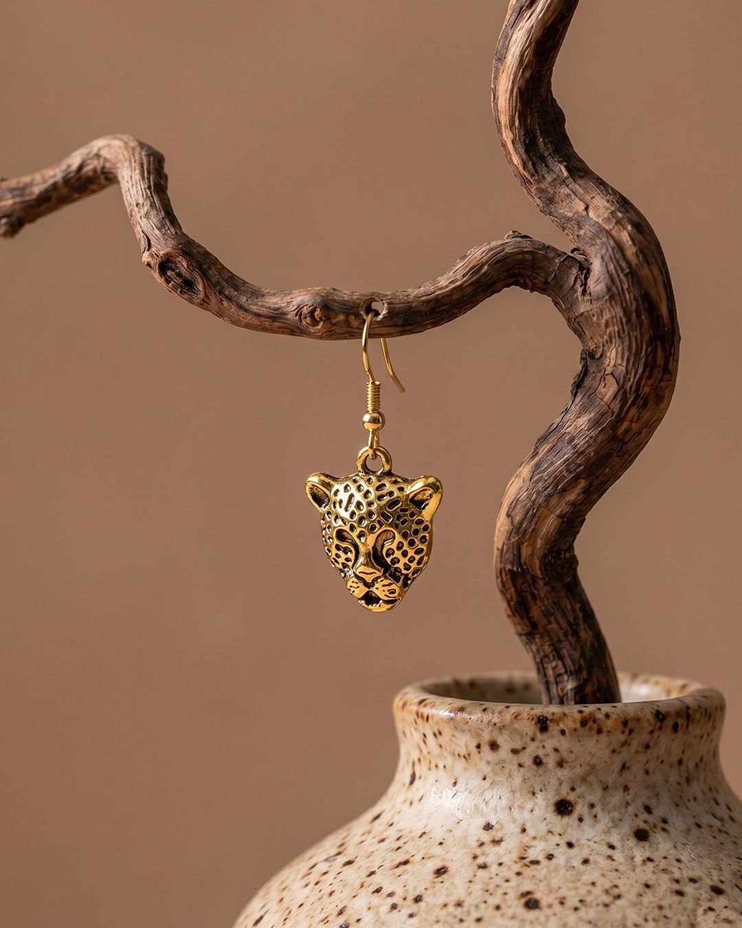 Lopard Head Earrings with a European 3D Style