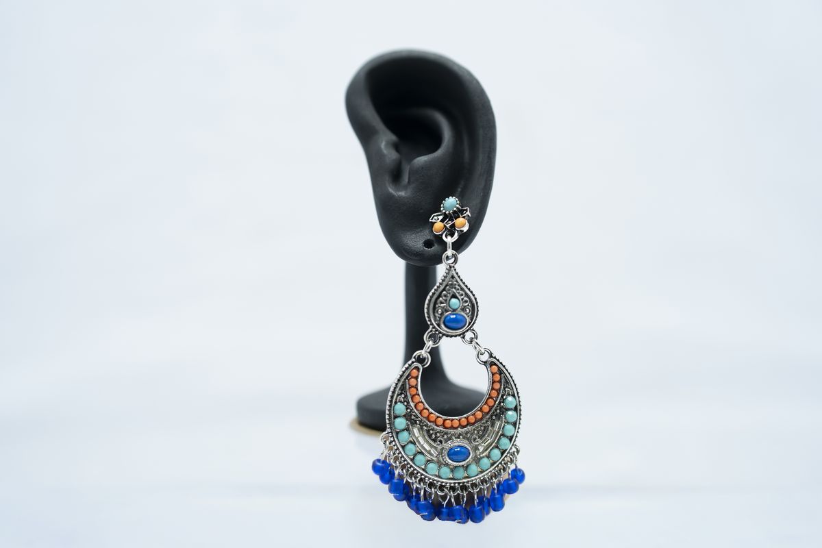 Moonstone Tassel Earrings - Image 2