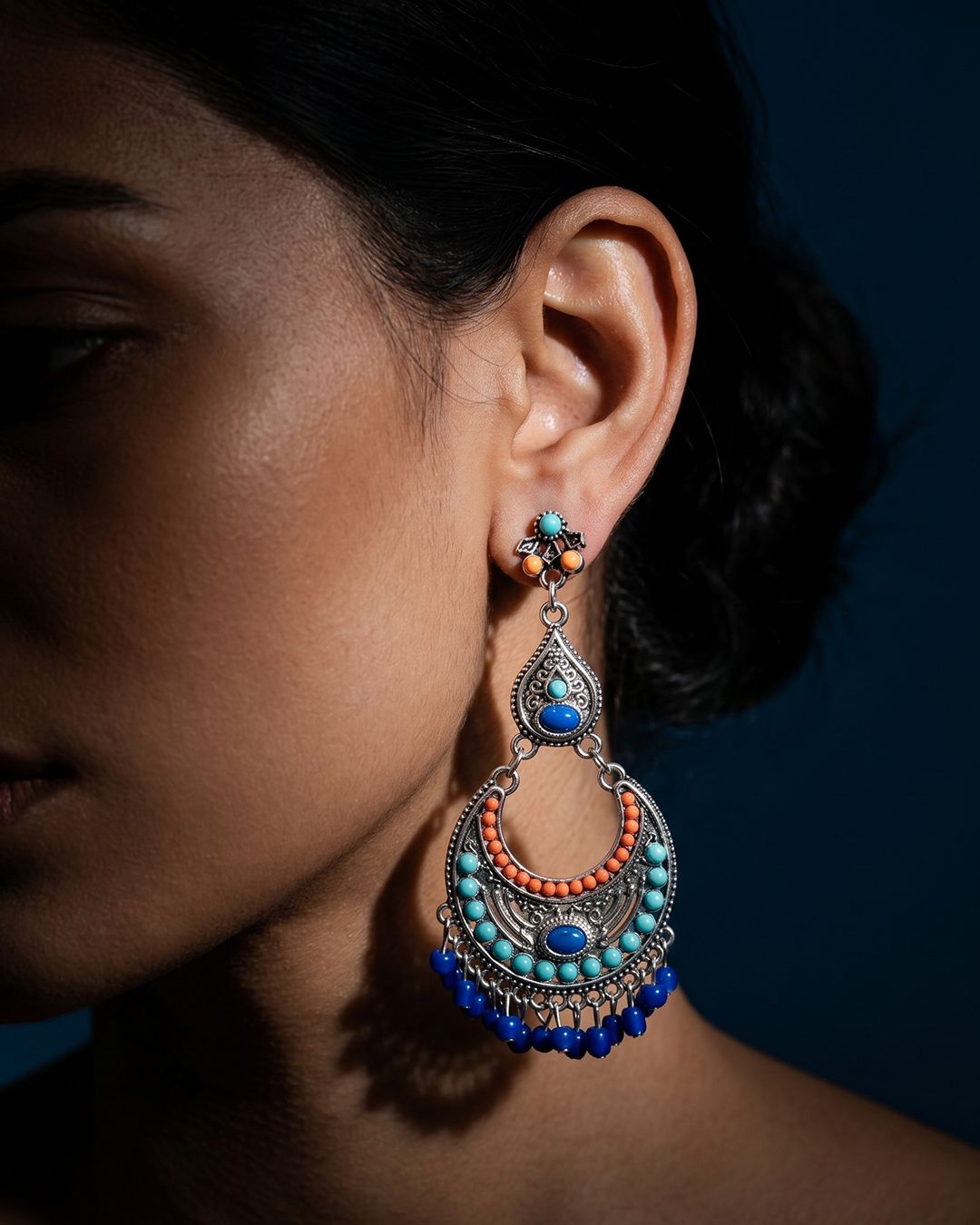 Moonstone Tassel Earrings