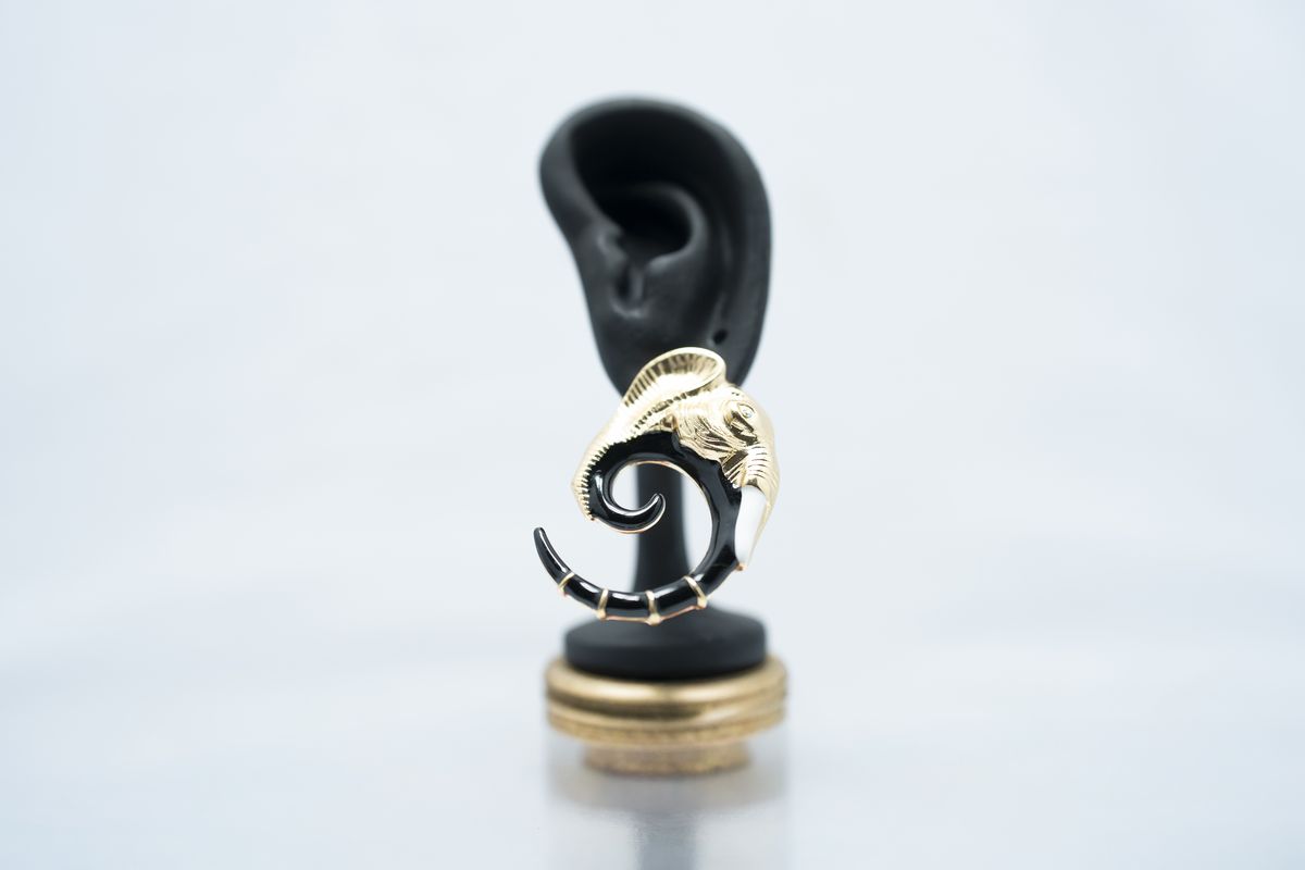 Exaggerated Bohemian-Style Elephant Earring - Image 2