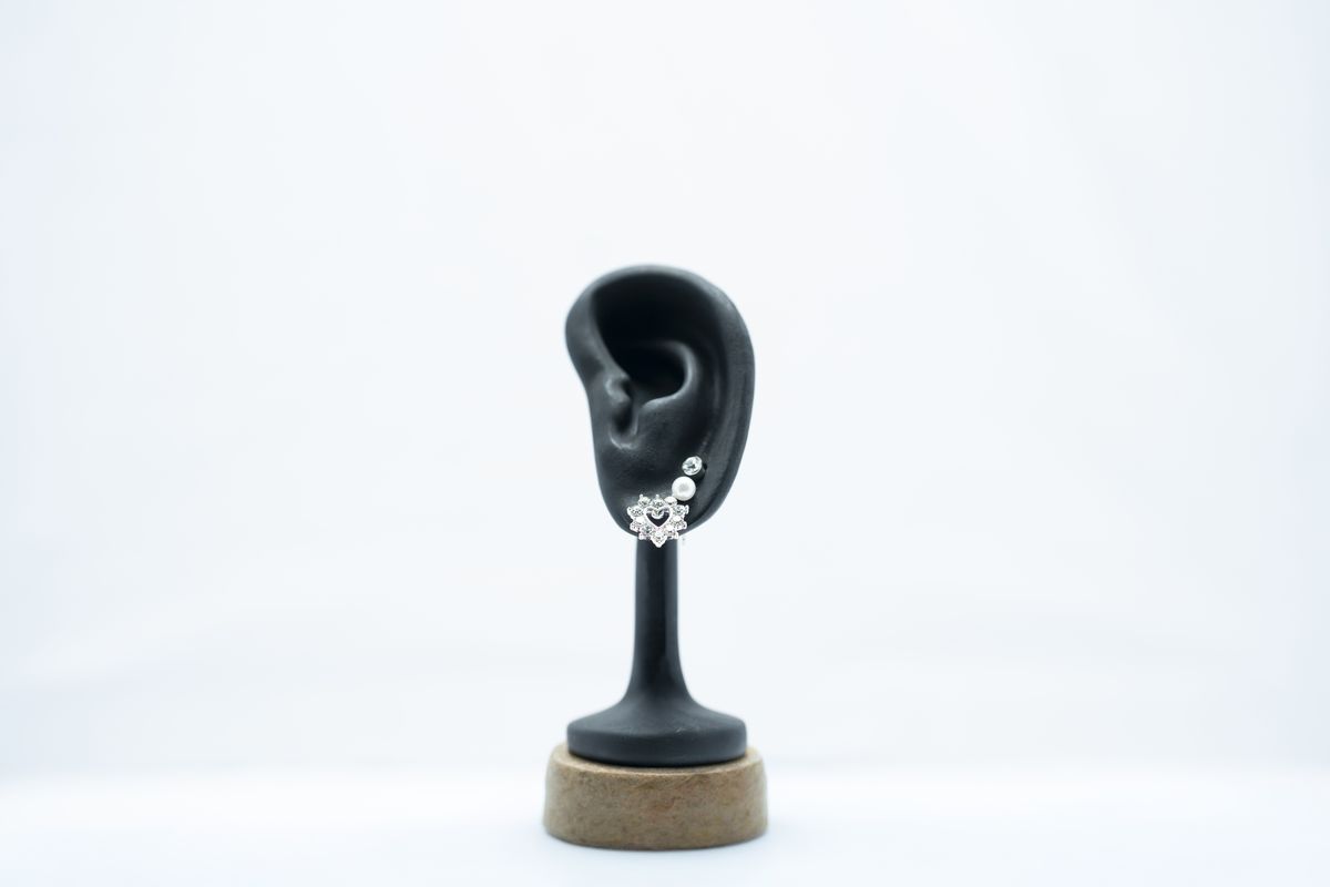 Hollow Heart-Shaped Stud Earrings