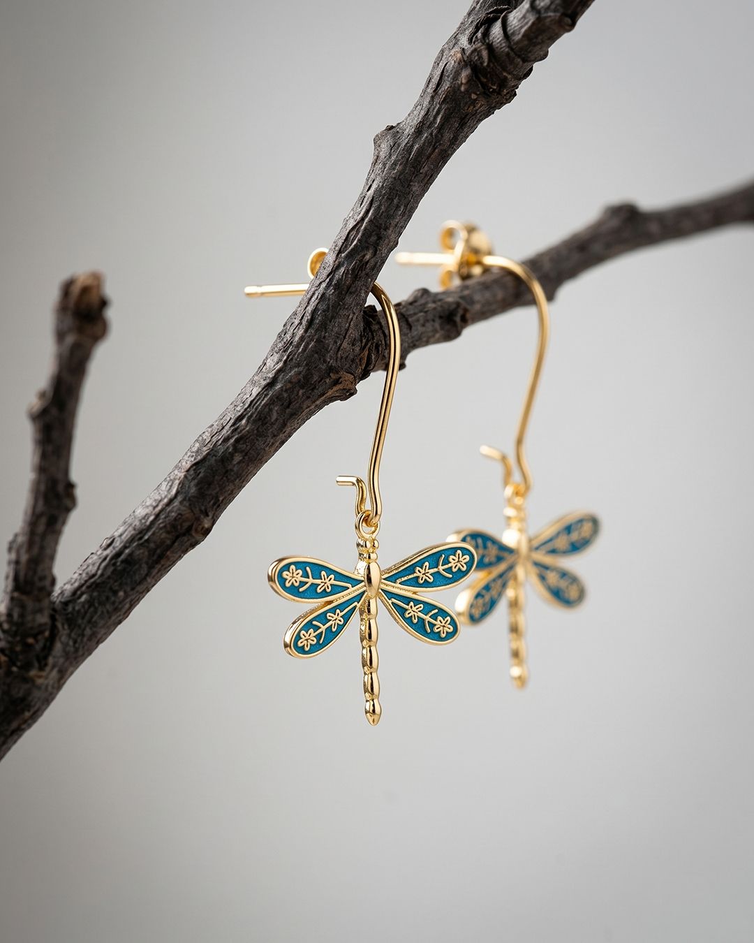 Dragonfly shaped earrings