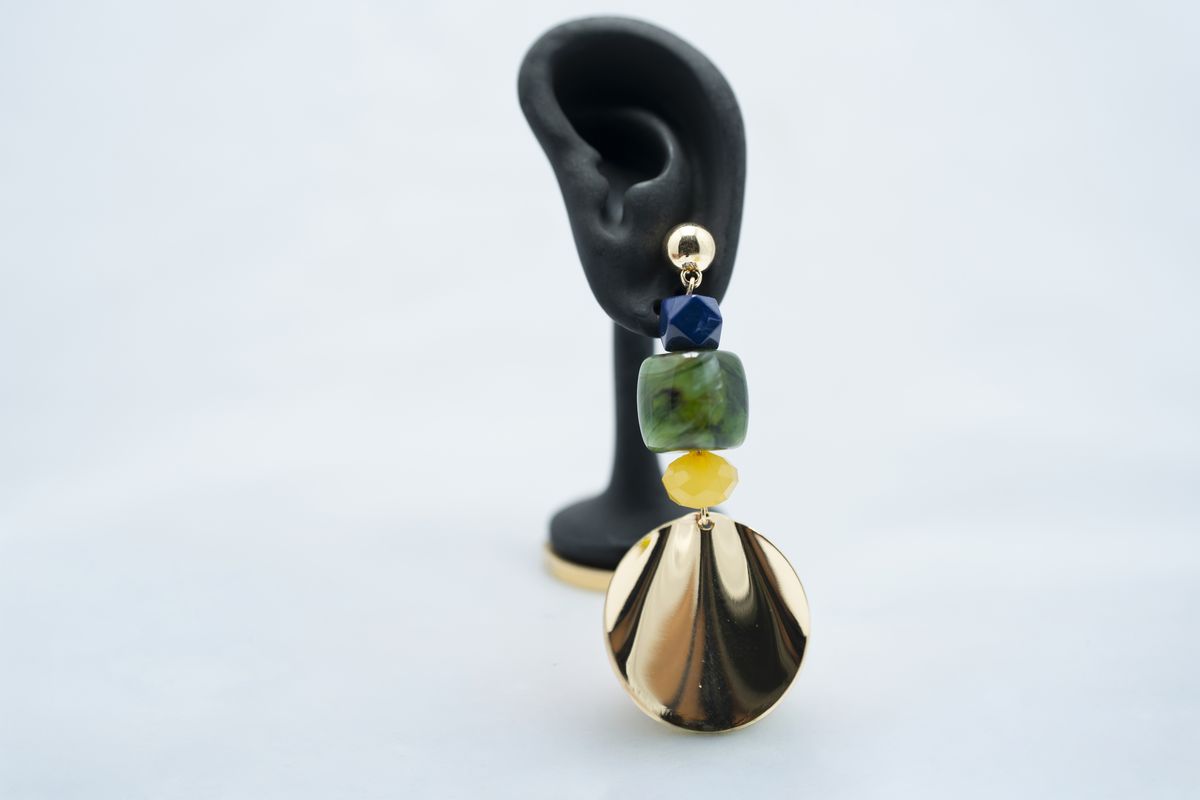 Green Resin Women'S Fashion Drop Earrings - Image 2