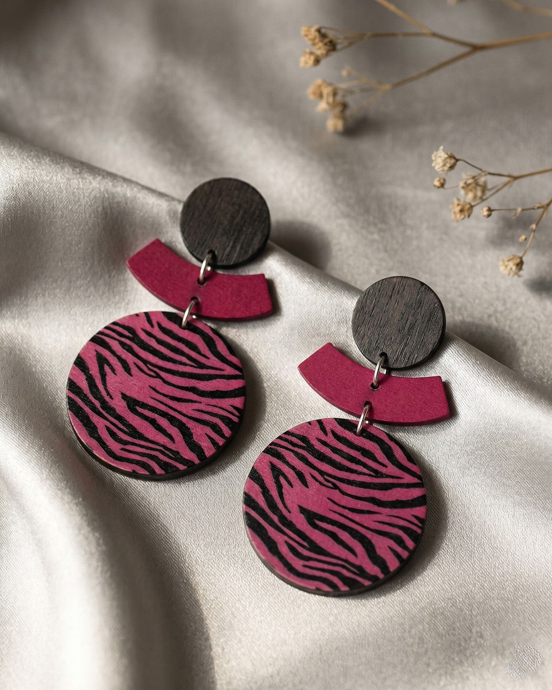 Bohemian Style Colorful Wooden Women's Dangle Earrings