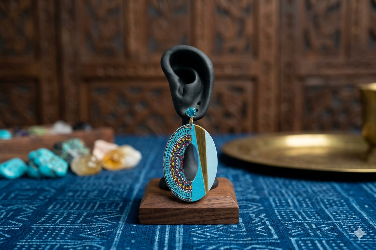 Bohemian Style Colorful Wooden Women's Dangle Earrings