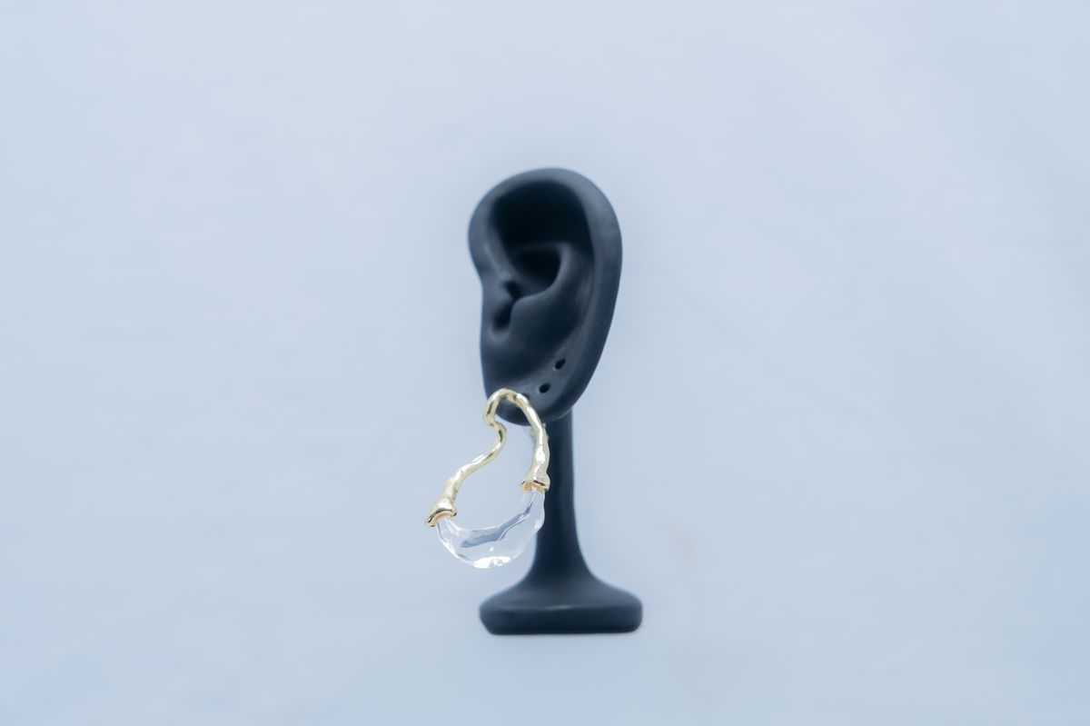 Resin Teardrop Statement Earrings - Image 2