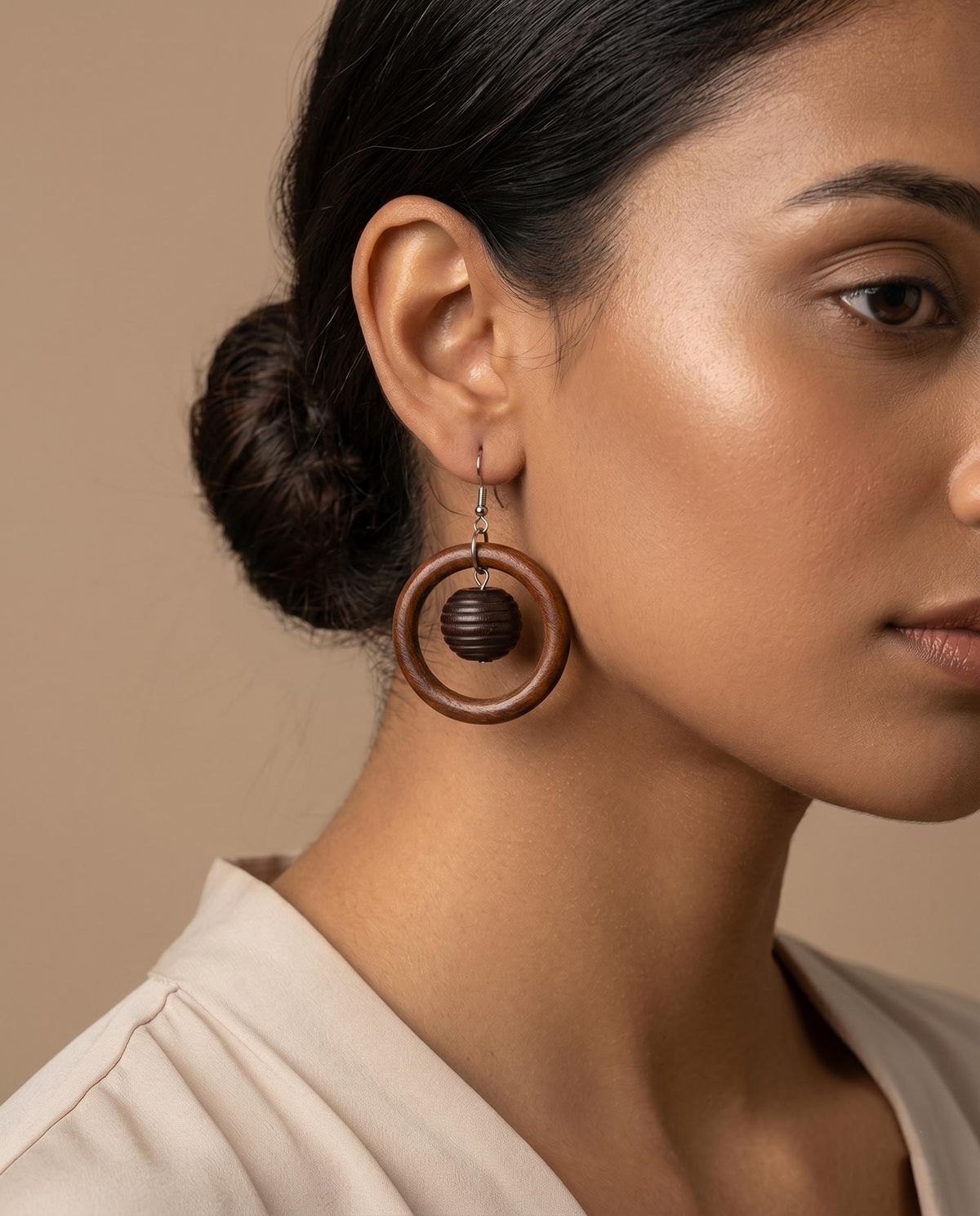 Earth Ring Drop Studs - Image 2