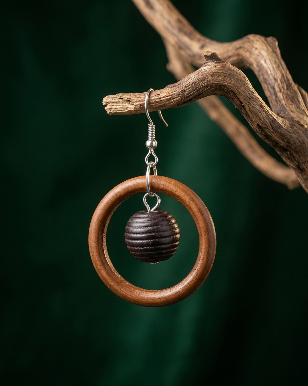 Earth Ring Drop Studs - Image 4