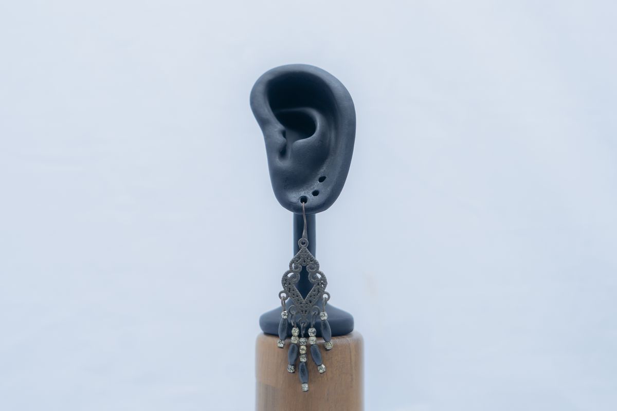 Vintage Bloom Filigree Earrings - Image 2