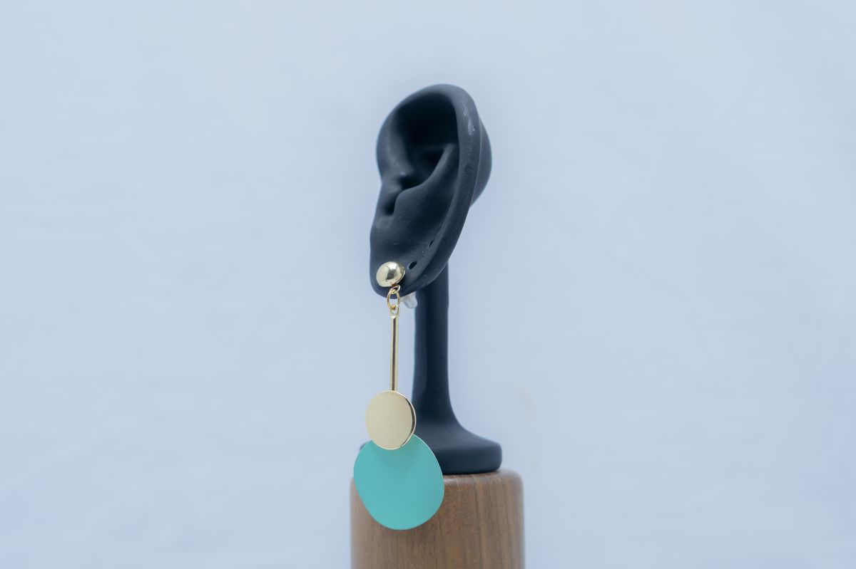 Geometric Circle Long Drop Earrings
