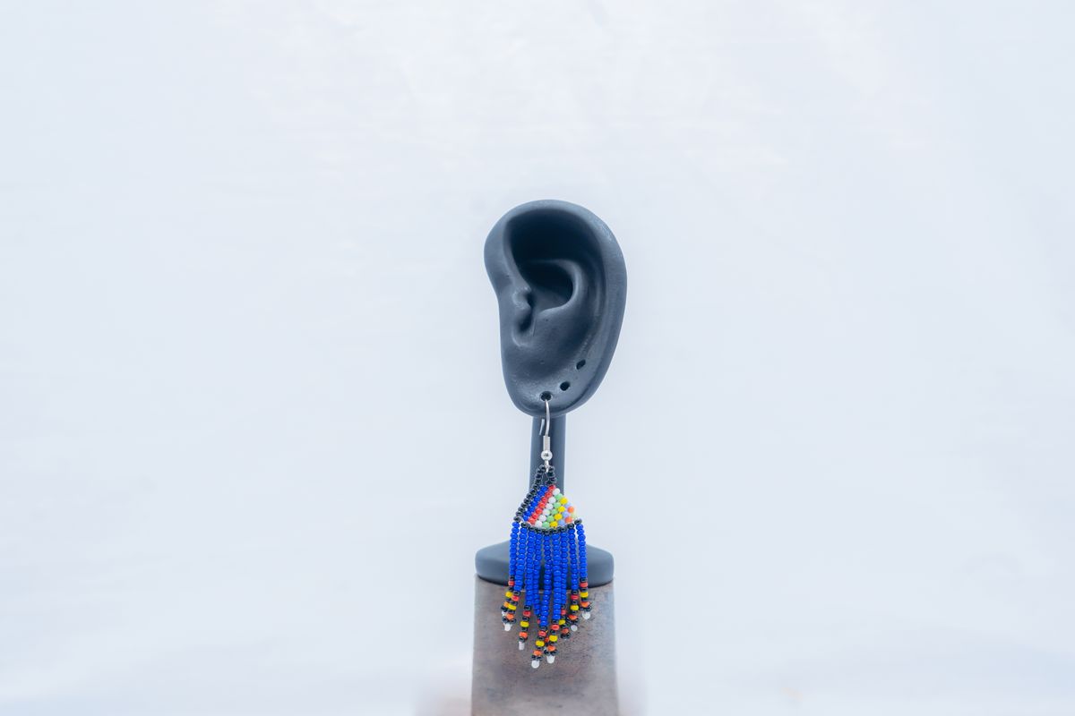 African Royal Bead Drop Studs