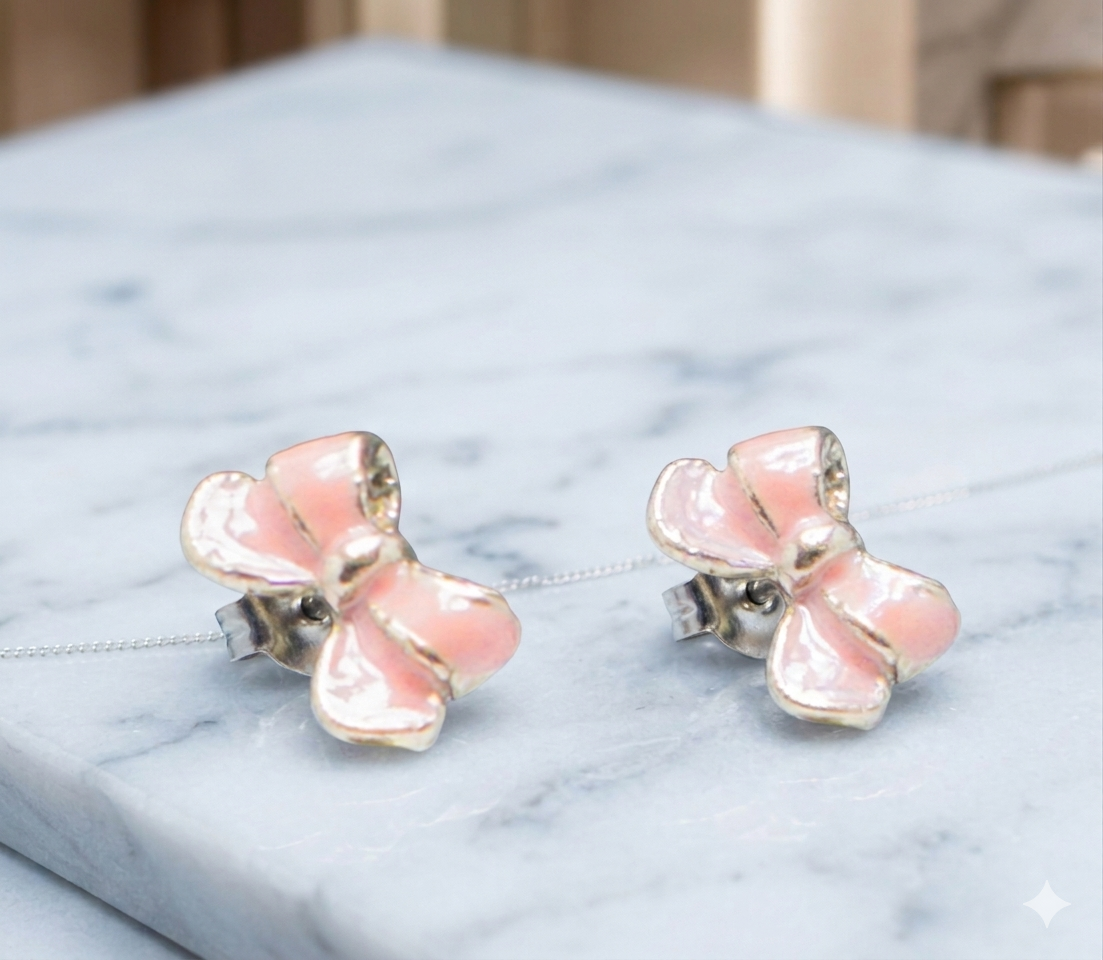 Golden Bow Studs