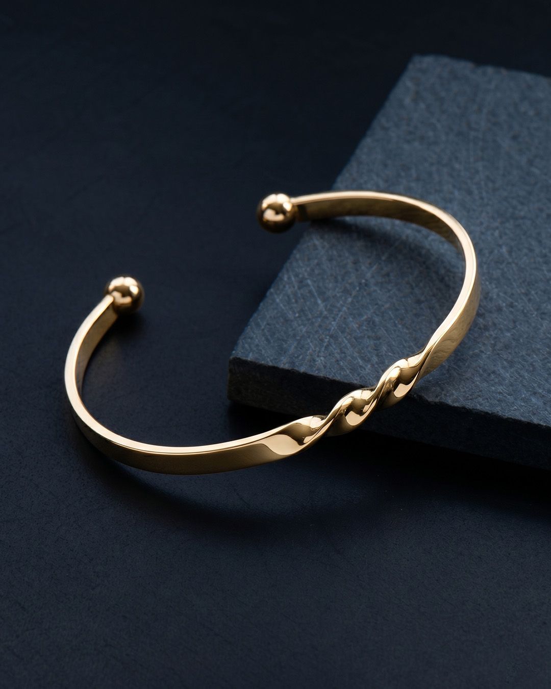 Versatile Geometric Round Smooth Metal Bangle - Image 2