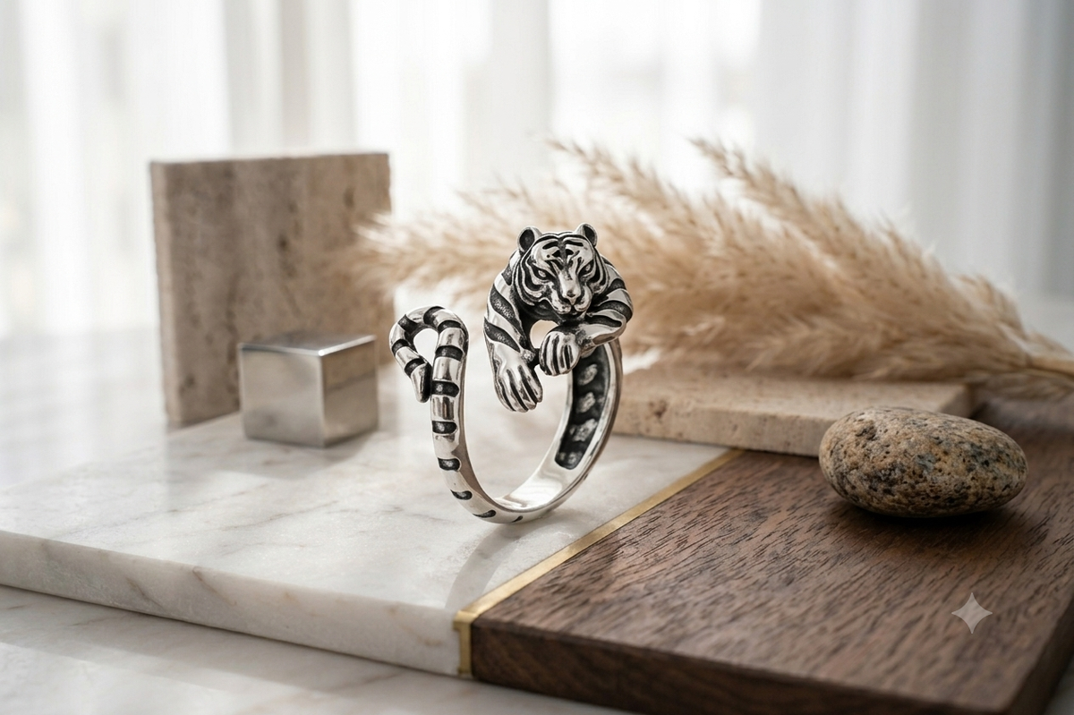 Tiger Shape Open Ring