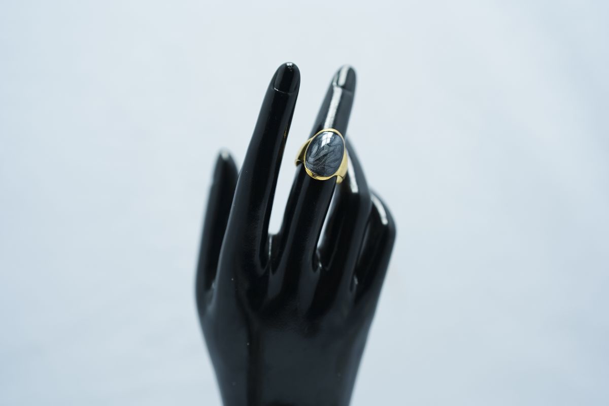 Stainless Steel Oil-Press Enamel Drip Glaze Ring - Image 2