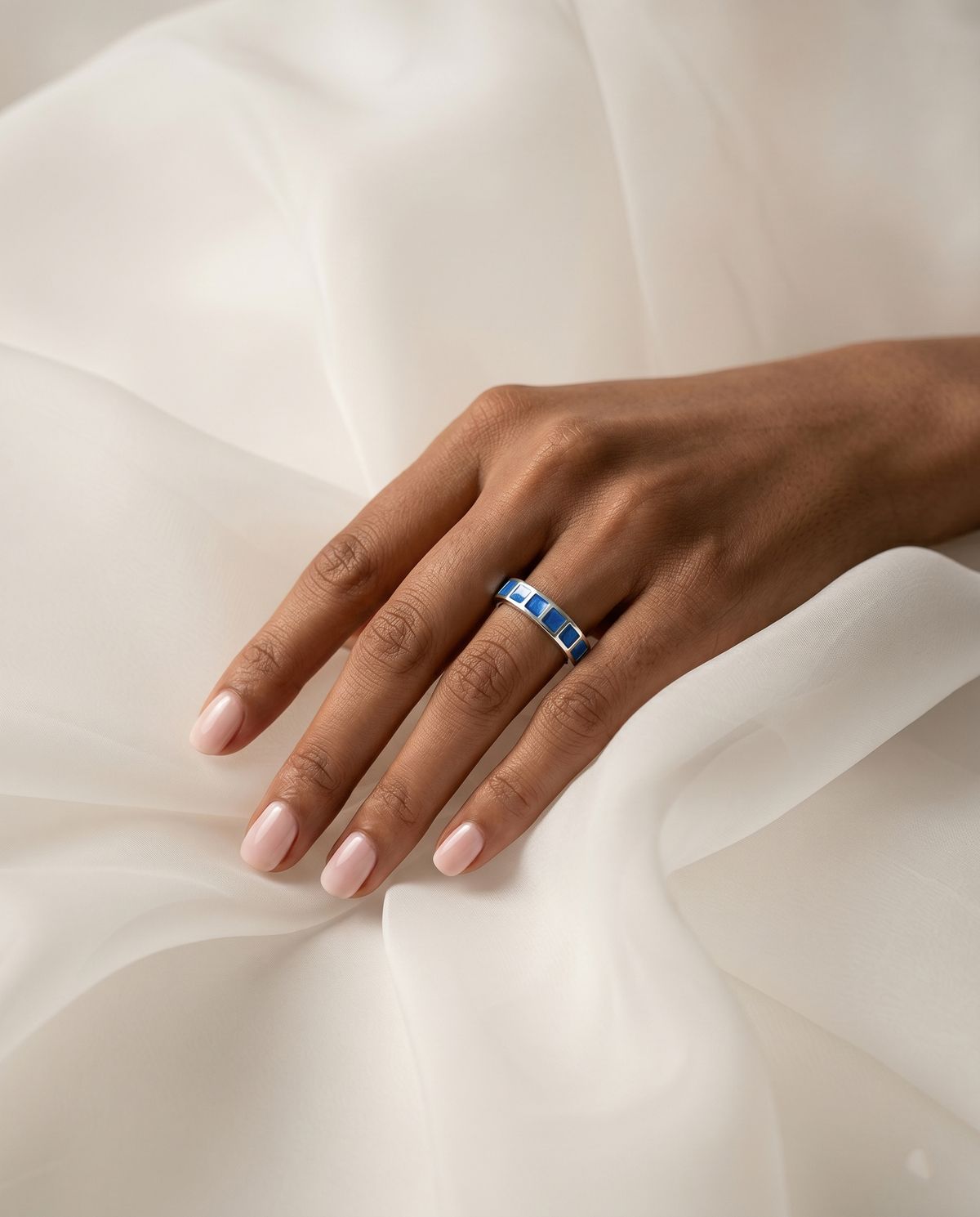 Ocean Blue Mosaic Ring