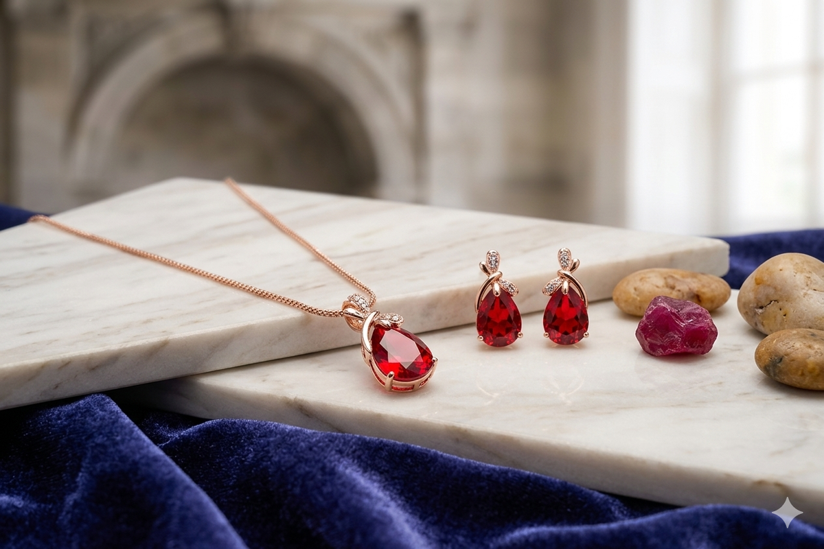 Dragonfly Pendant Necklace and Earrings