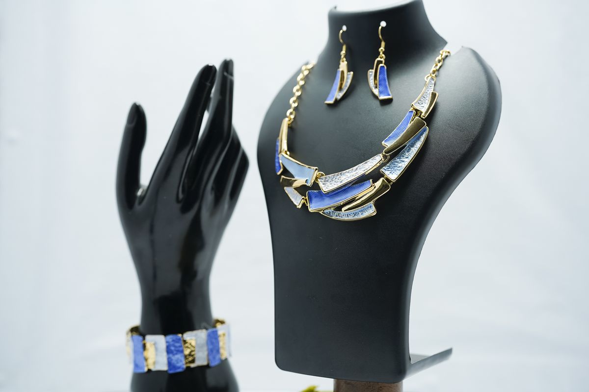 Zinc Alloy Enamel Geometric 3pcs Jewelry Sets