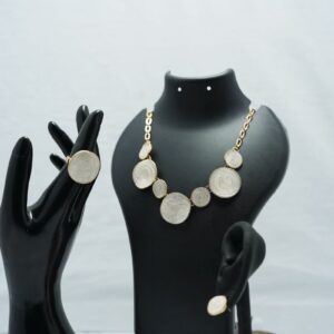 White Oil DropJewelry Set