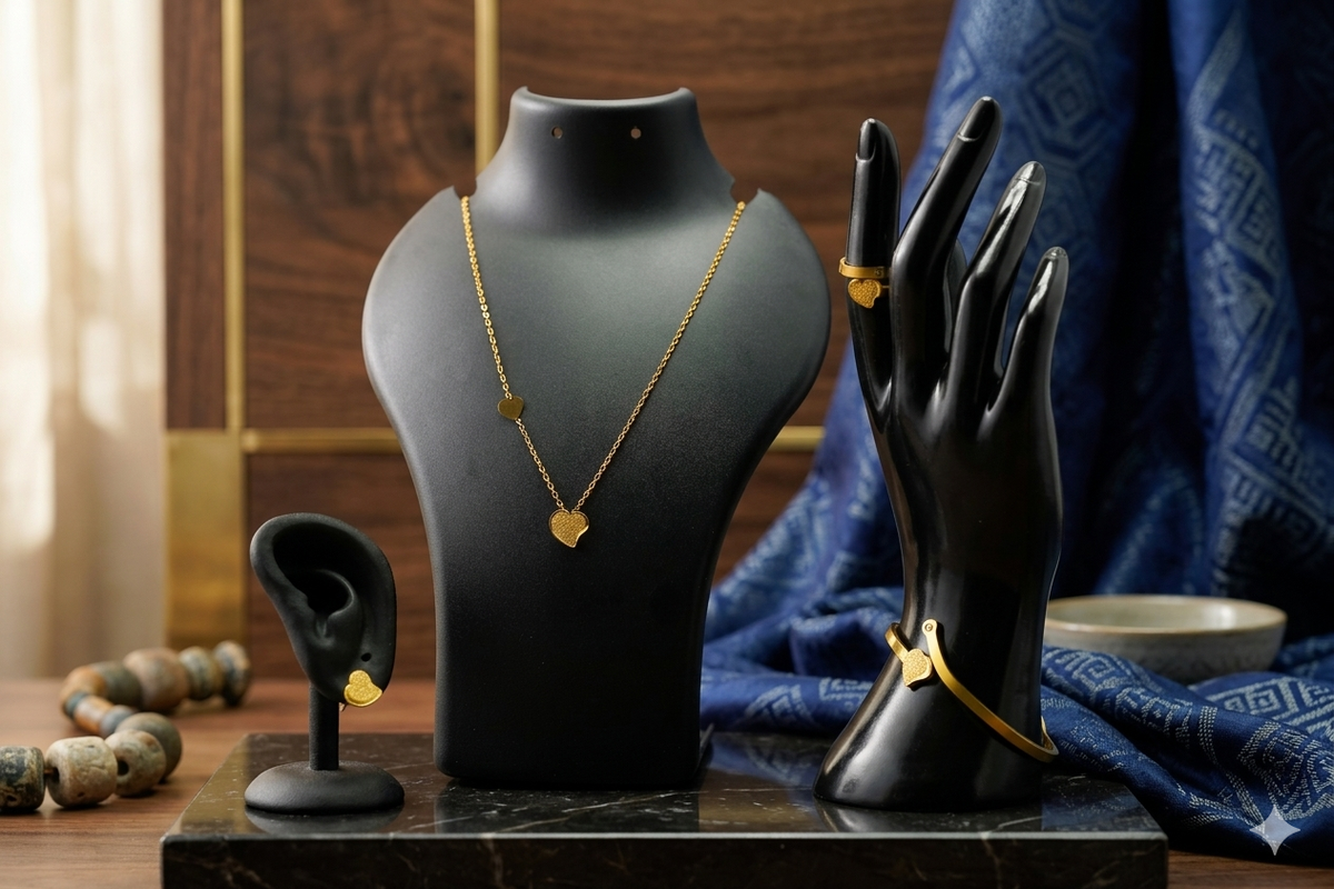 Gentle heart inspired jewelry set