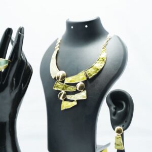 Enamel Classic Leaf Shape Jewelry Set