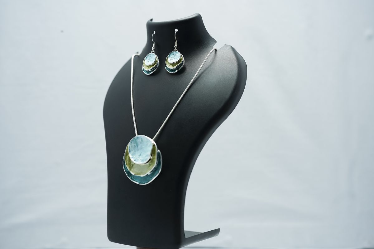 CRING COCO Bohemian 3-Layer Round Zinc Alloy Enamel Jewelry Set