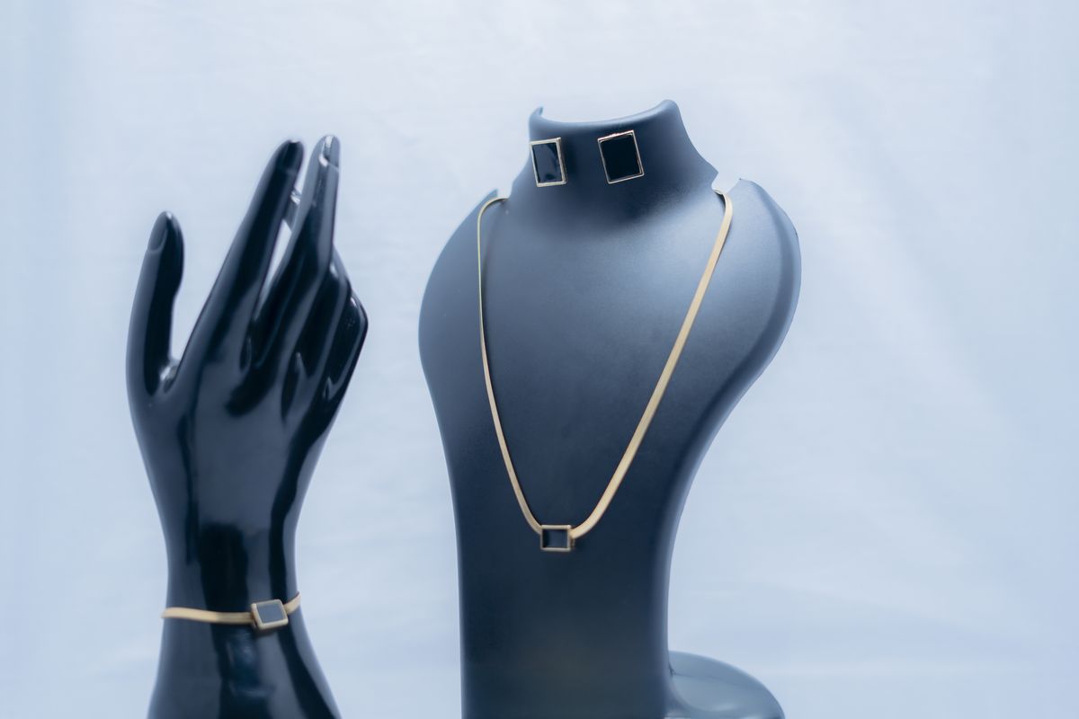 316 Stainless Steel Dangle Earrings & Necklace Se
