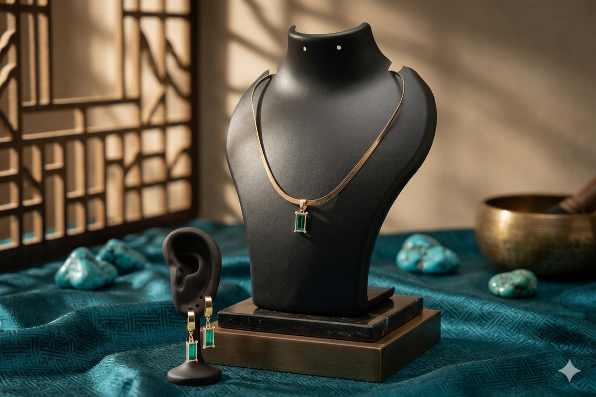 Stylish Light Luxury Blade Chain Women's Necklace Set - Image 2